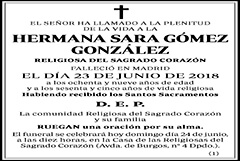 Hermana Sara Gómez González